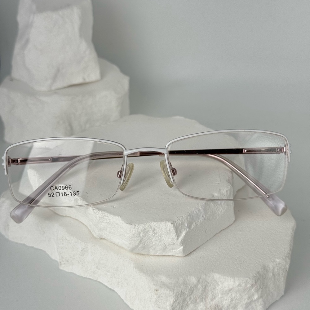 NOS Metal Half Rim Eyeglasses